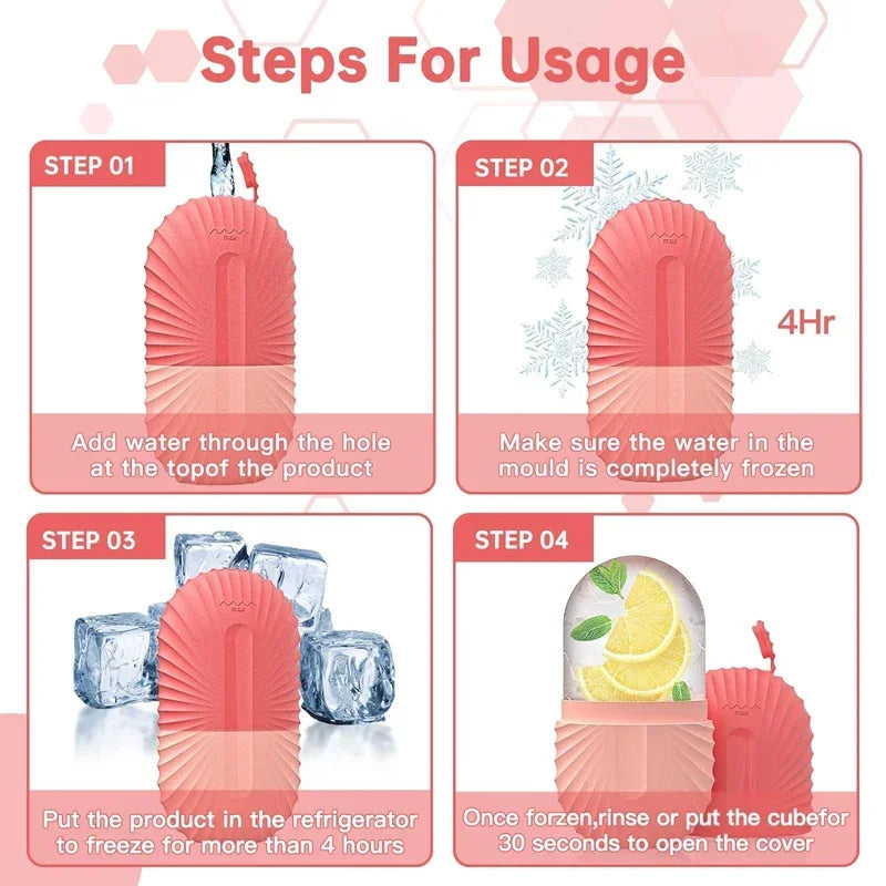 Ice Face Roller – Silicone Beauty Ice Cube for Puffiness, Pore Tightening & Skin Refresh