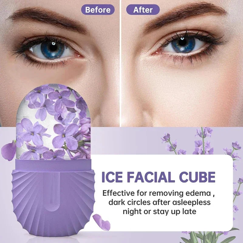 Ice Face Roller – Silicone Beauty Ice Cube for Puffiness, Pore Tightening & Skin Refresh
