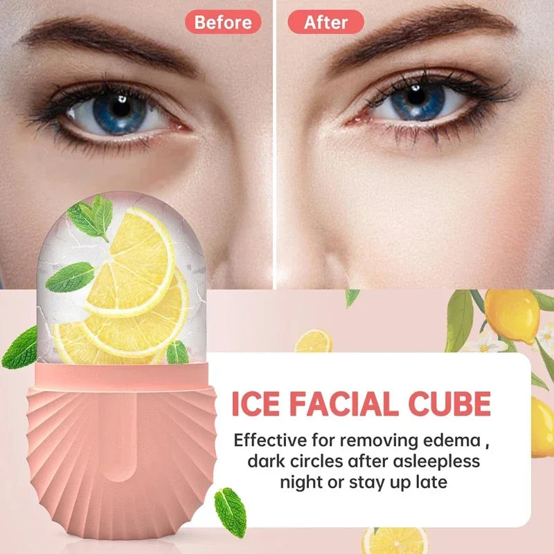 Ice Face Roller – Silicone Beauty Ice Cube for Puffiness, Pore Tightening & Skin Refresh