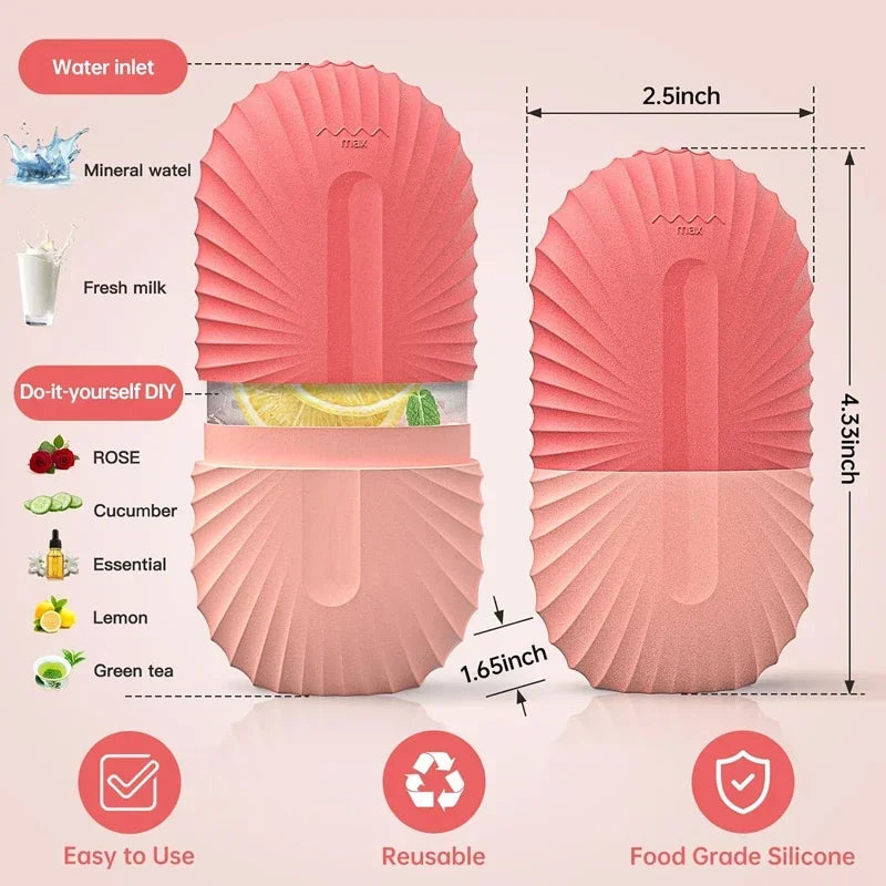 Ice Face Roller – Silicone Beauty Ice Cube for Puffiness, Pore Tightening & Skin Refresh